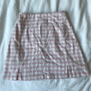 John Galt Pink and White Skirt